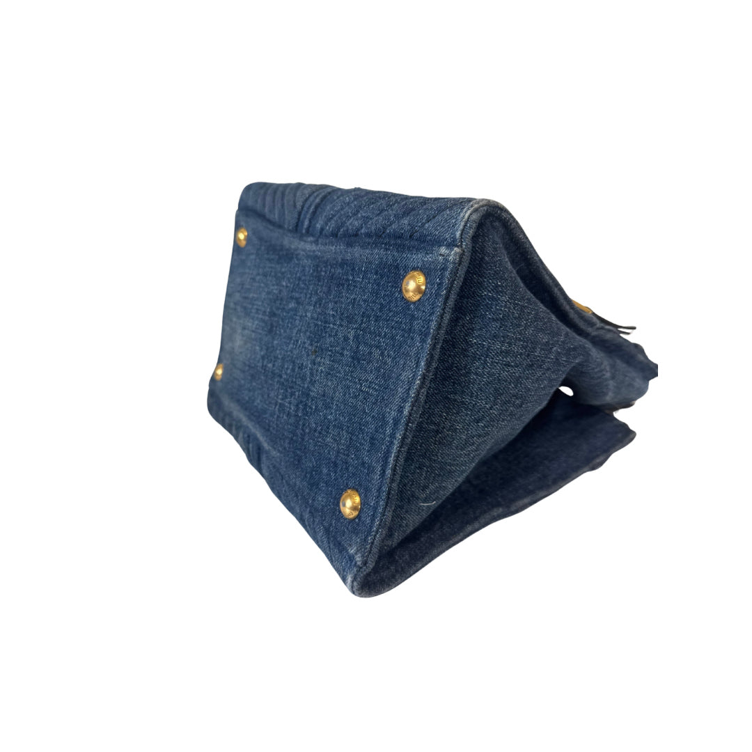 Miu Miu Denim Biker Tote