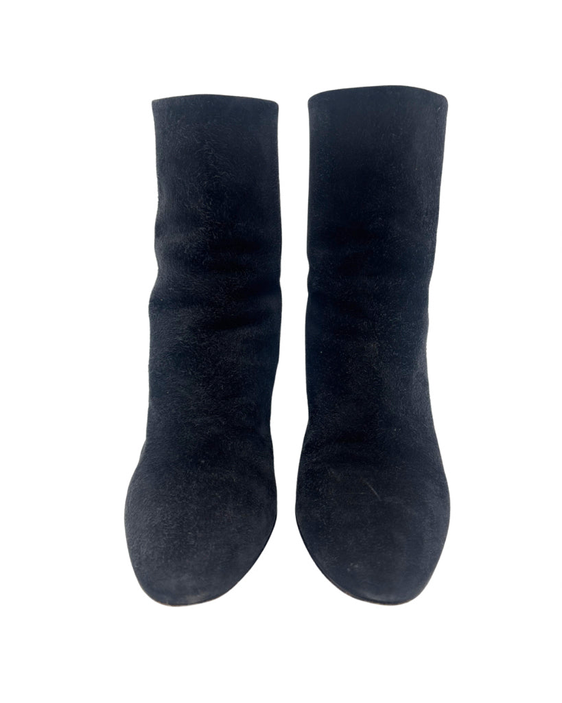 Chanel Size 36 Black Suede Boots