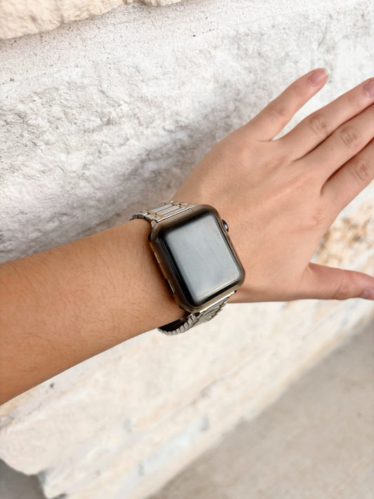 Tory Burch Silver Apple Watch Band