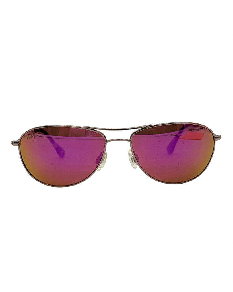 Maui Jim Silver Aviators Sunglasses