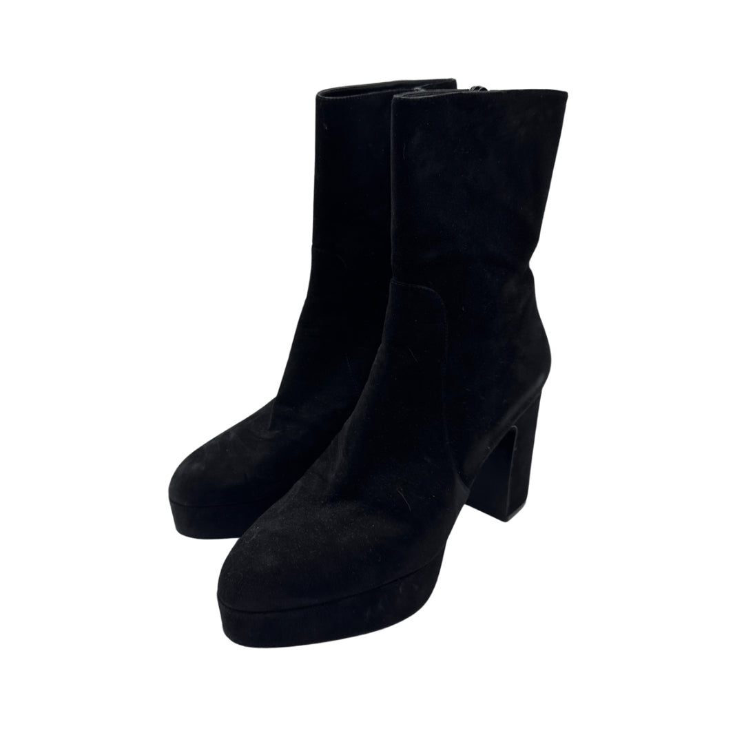 Stewart Weitzman Size 10 Black Platform Boots