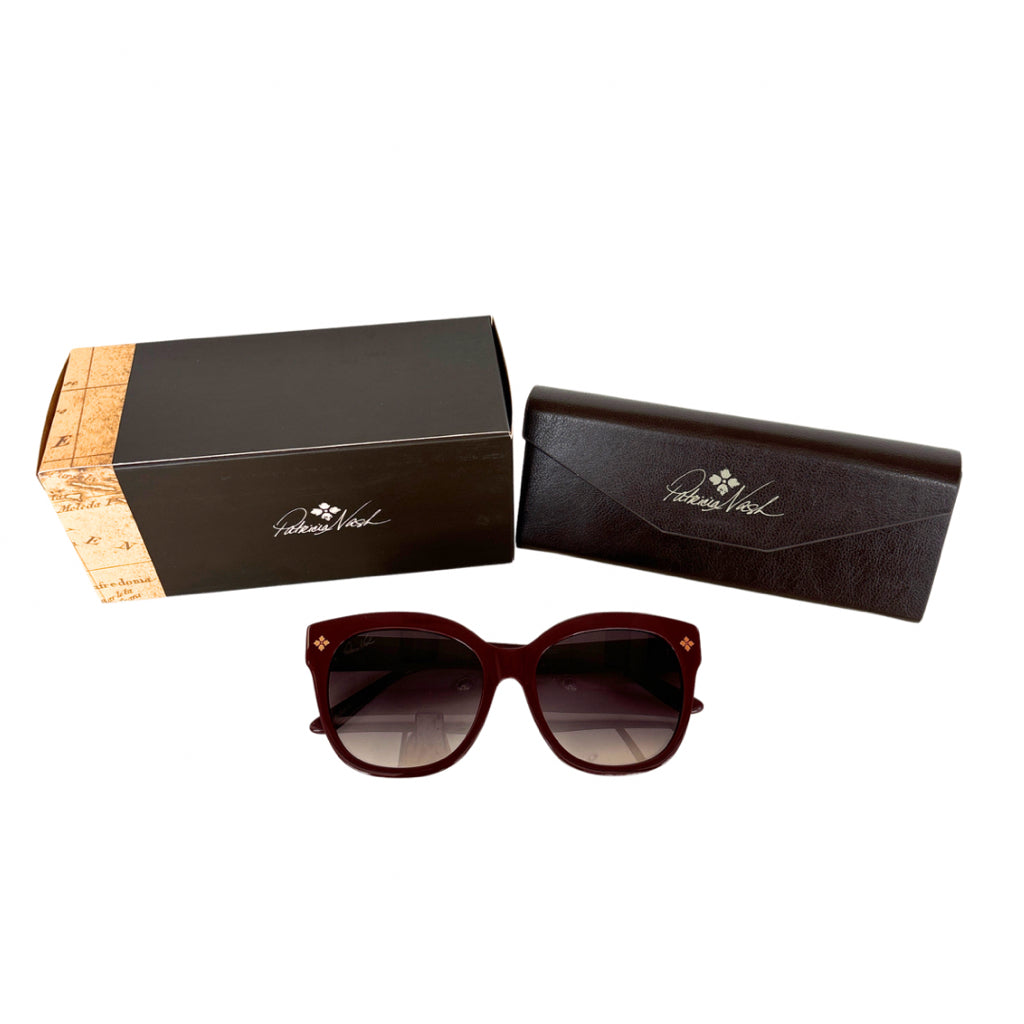 Patricia Nash Maroon Audrey Sunglasses