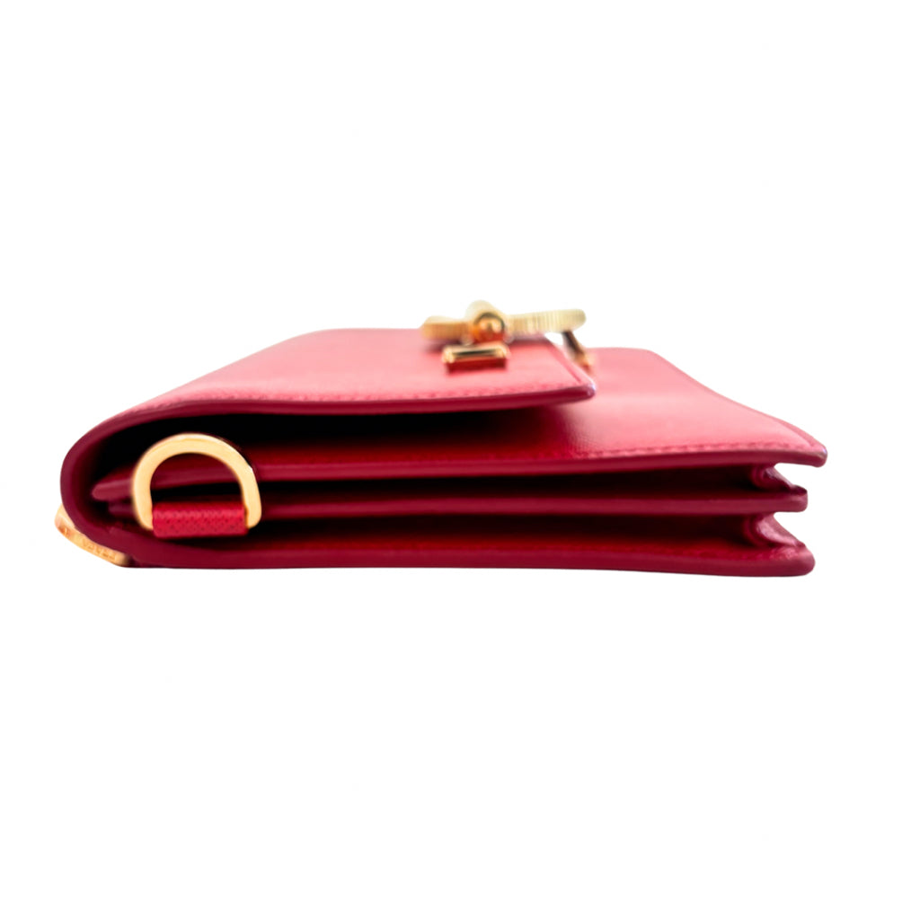 Prada Red  Leather Crossbody
