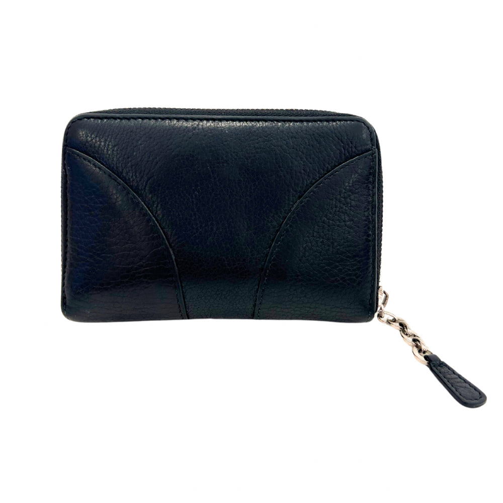 Salvatore Ferragamo Black Zippy Wallet