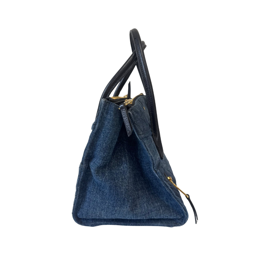 Miu Miu Denim Biker Tote