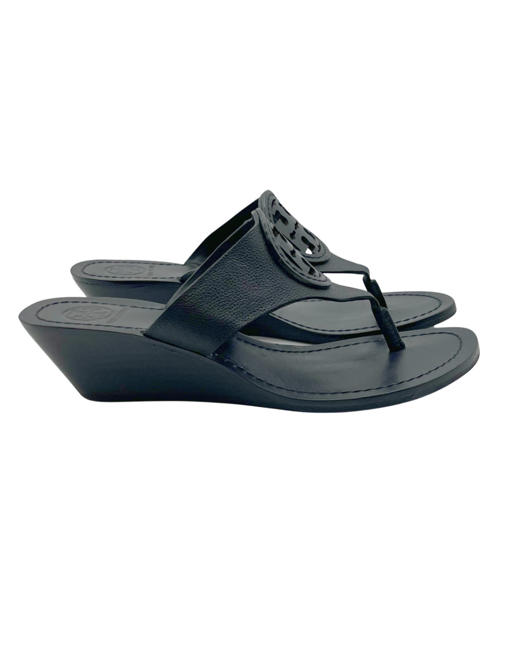 Tory Burch Size 8 Black Miller Wedges