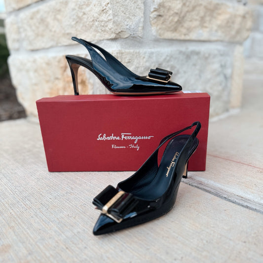 Salvatore Ferragamo Size 6.5 Kitten Heels
