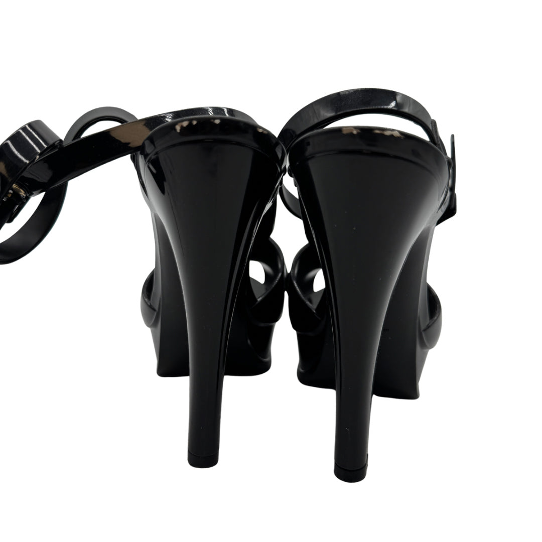 YSL Size 39 Black Jelly Heels