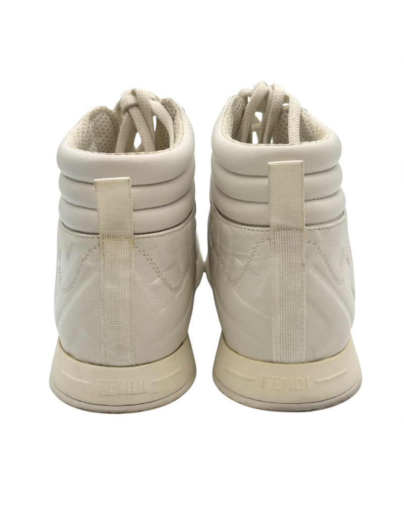 Fendi White Zucca FF Size 38 Sneakers