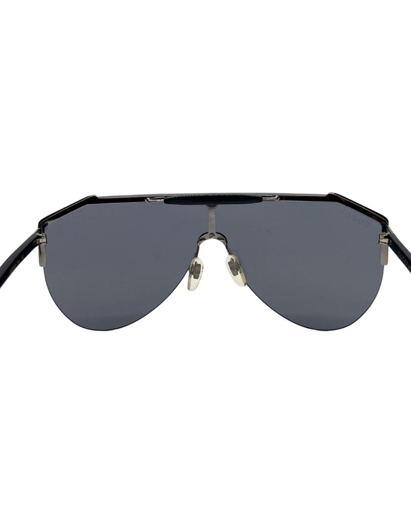 Gucci Silver Shield Sunglasses