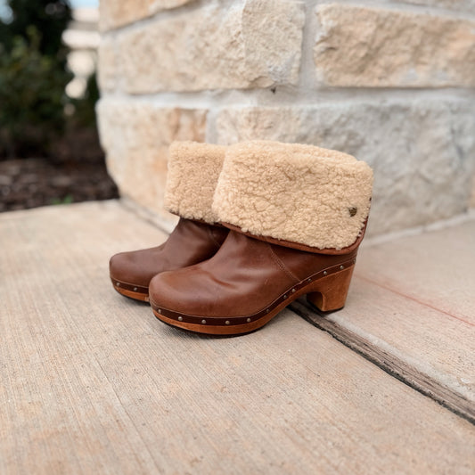 UGG Size 7 Brown Fur Boots