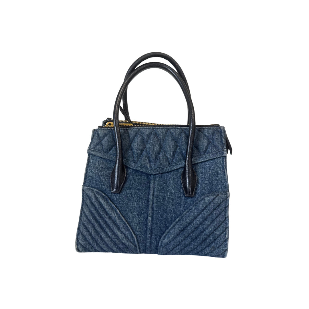 Miu Miu Denim Biker Tote