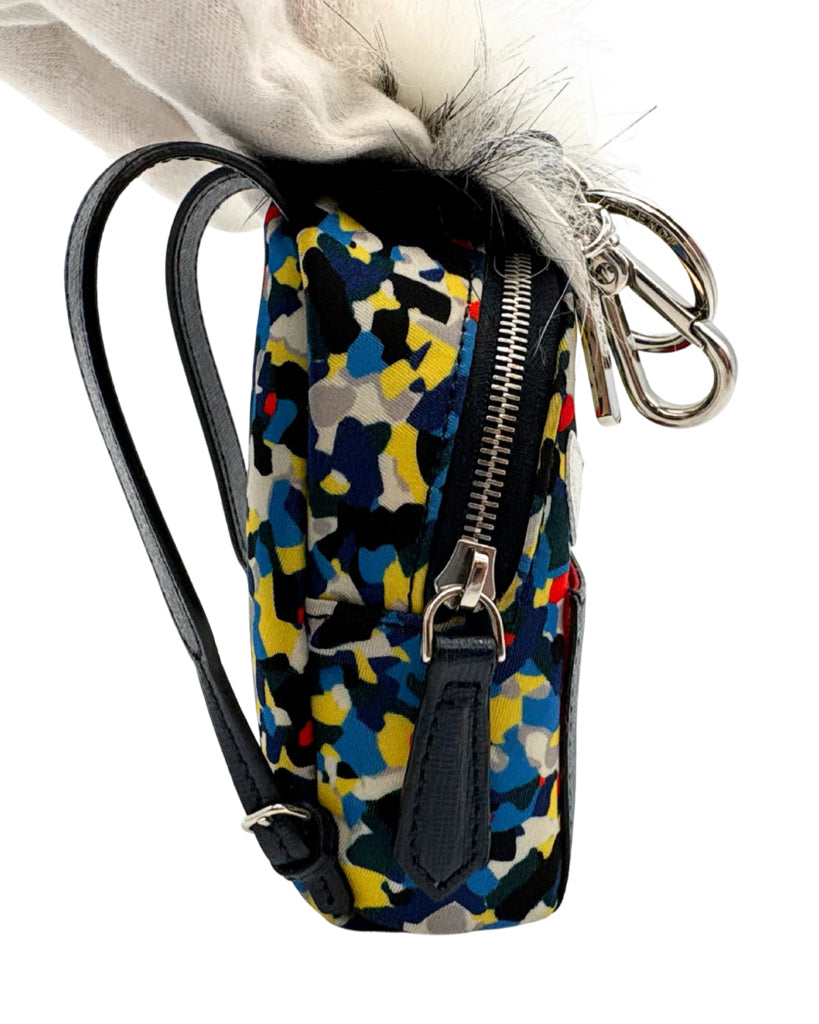 Fendi Multi-Color Monster Mini Backpack Key Charm