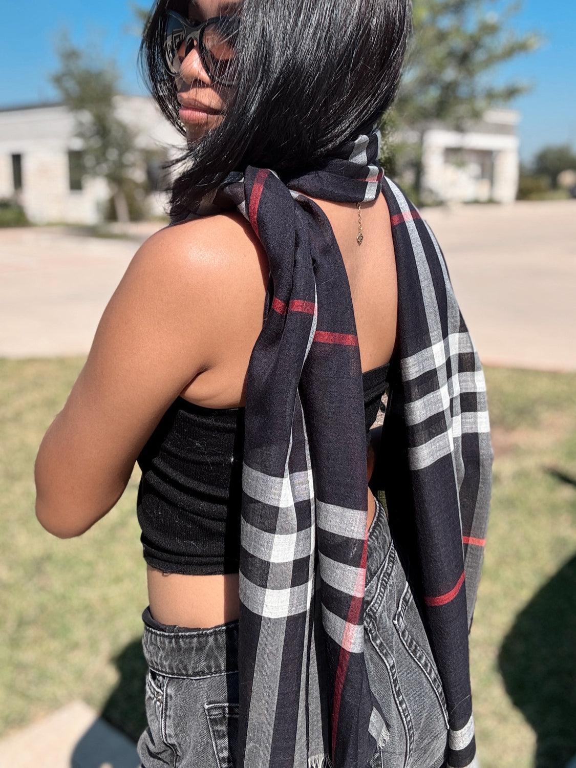 Burberry Navy Scarf
