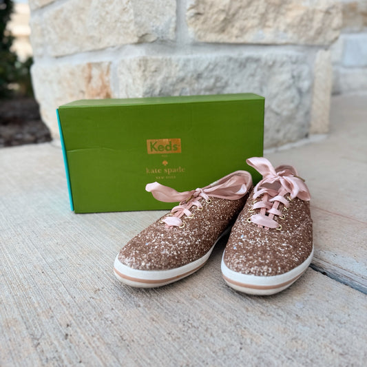 Keds Size 7 Pink Glitter Sneakers