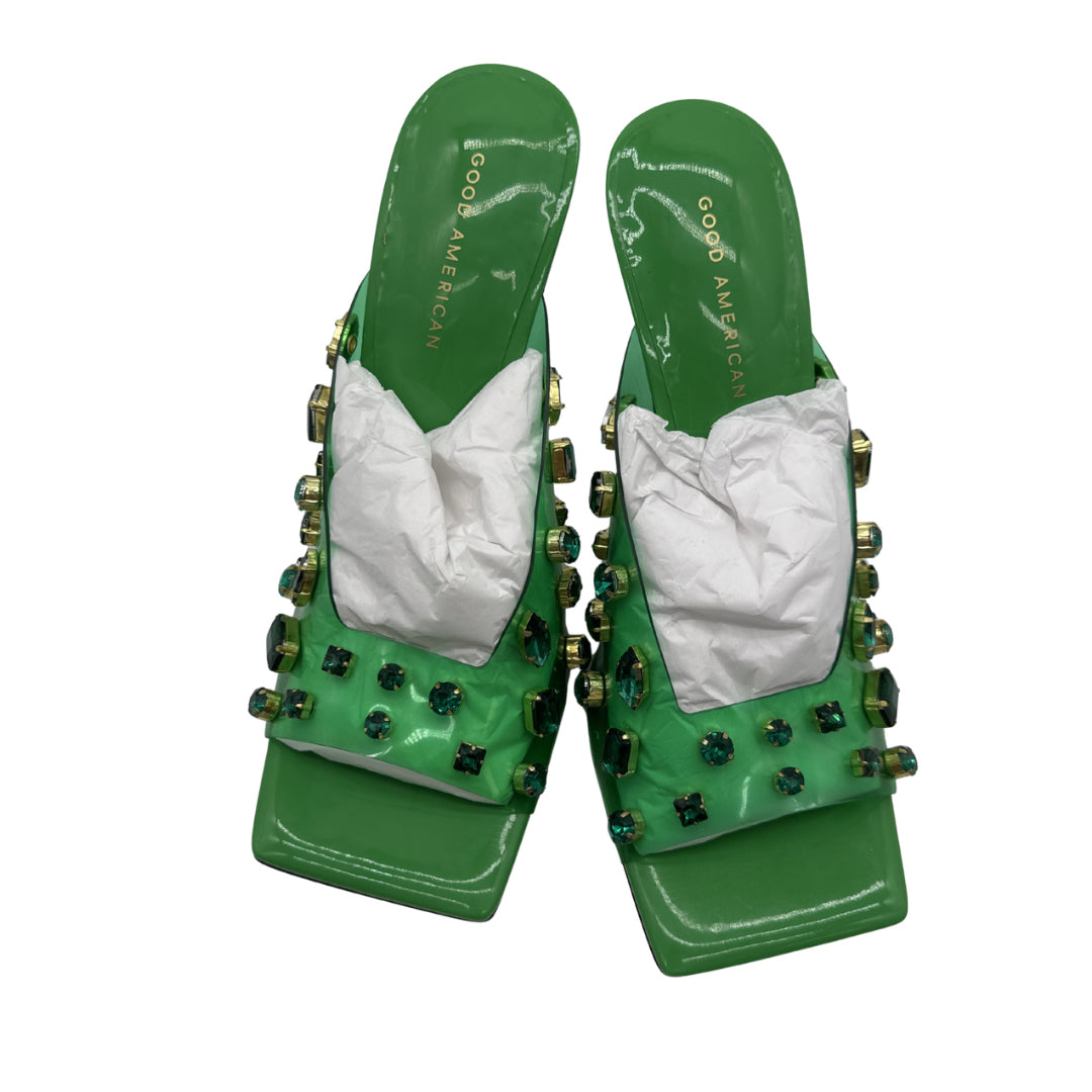 Good American Size 11 Green Heels