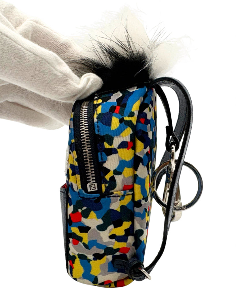 Fendi Multi-Color Monster Mini Backpack Key Charm