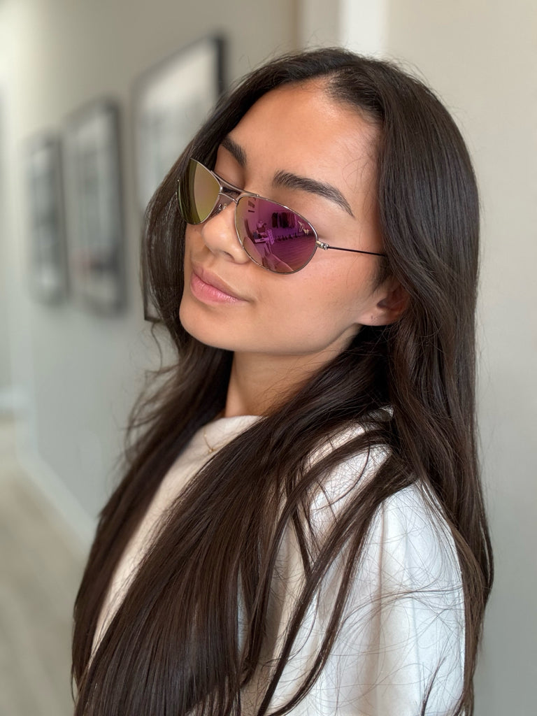 Maui Jim Silver Aviators Sunglasses