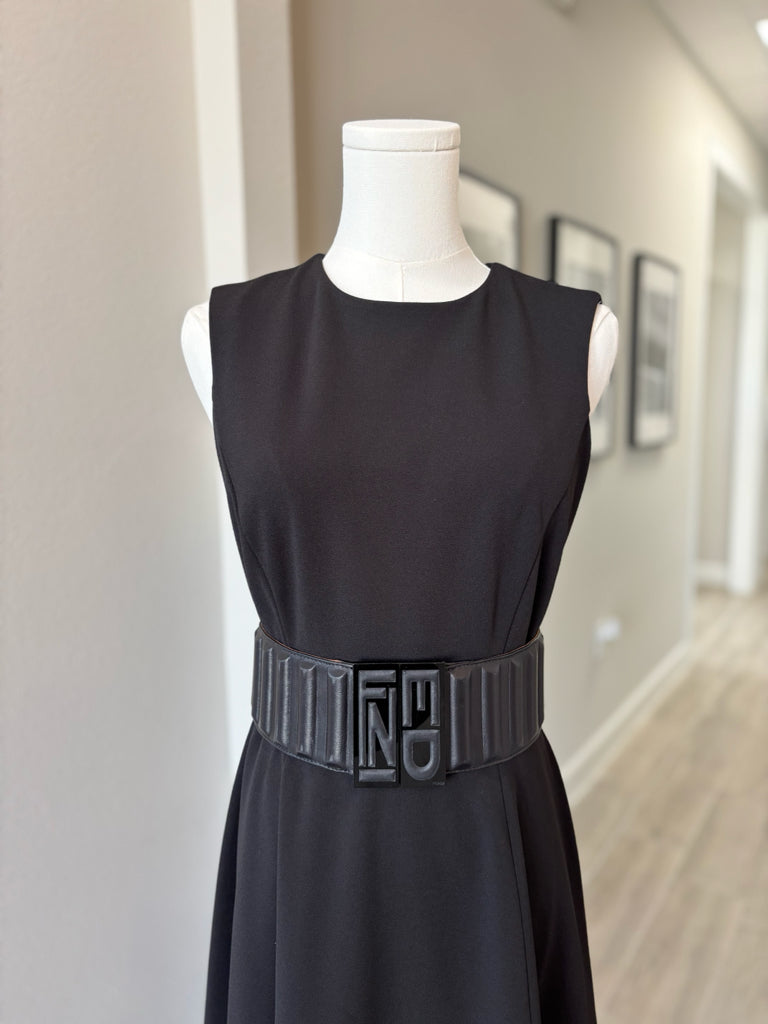 Fendi Black Wide Belt Size 30