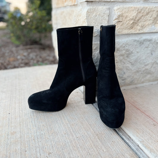 Stewart Weitzman Size 10 Black Platform Boots