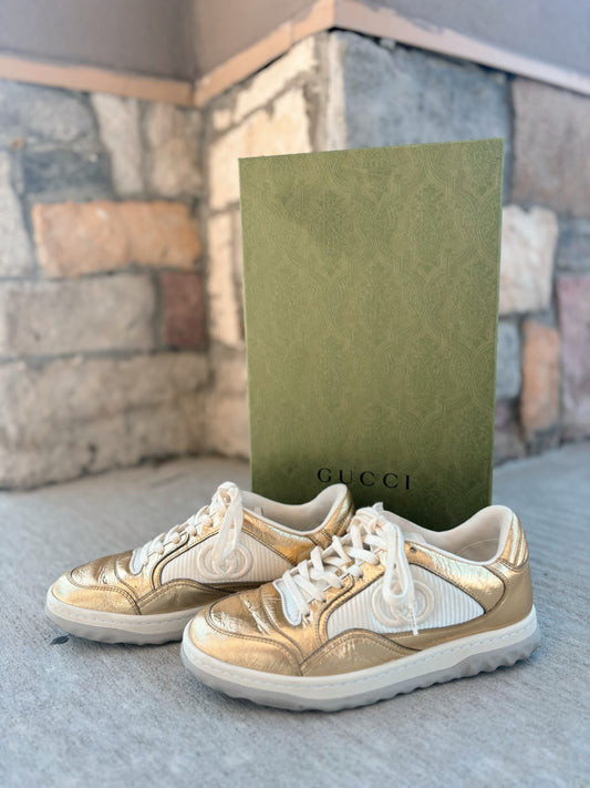 Gucci Size 36.5 Gold Shoes