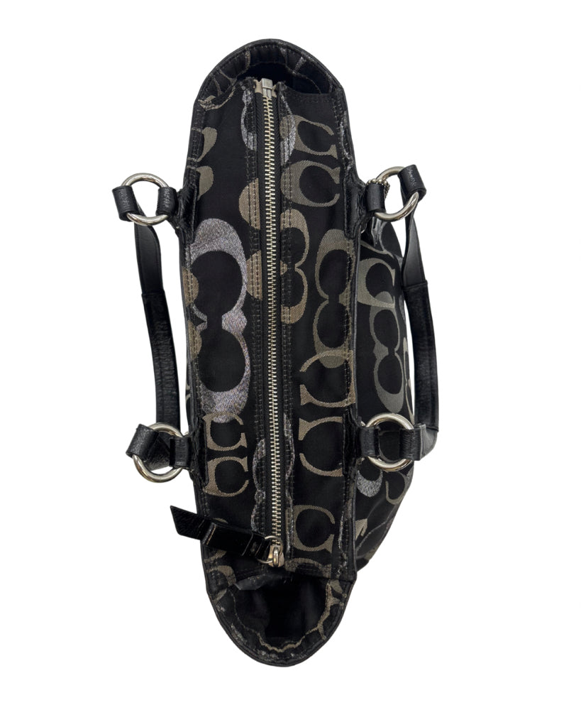 Coach Black Monogrammed Tote
