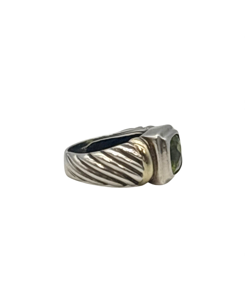 David Yurman Size 6.5 Peridot Ring 14k
