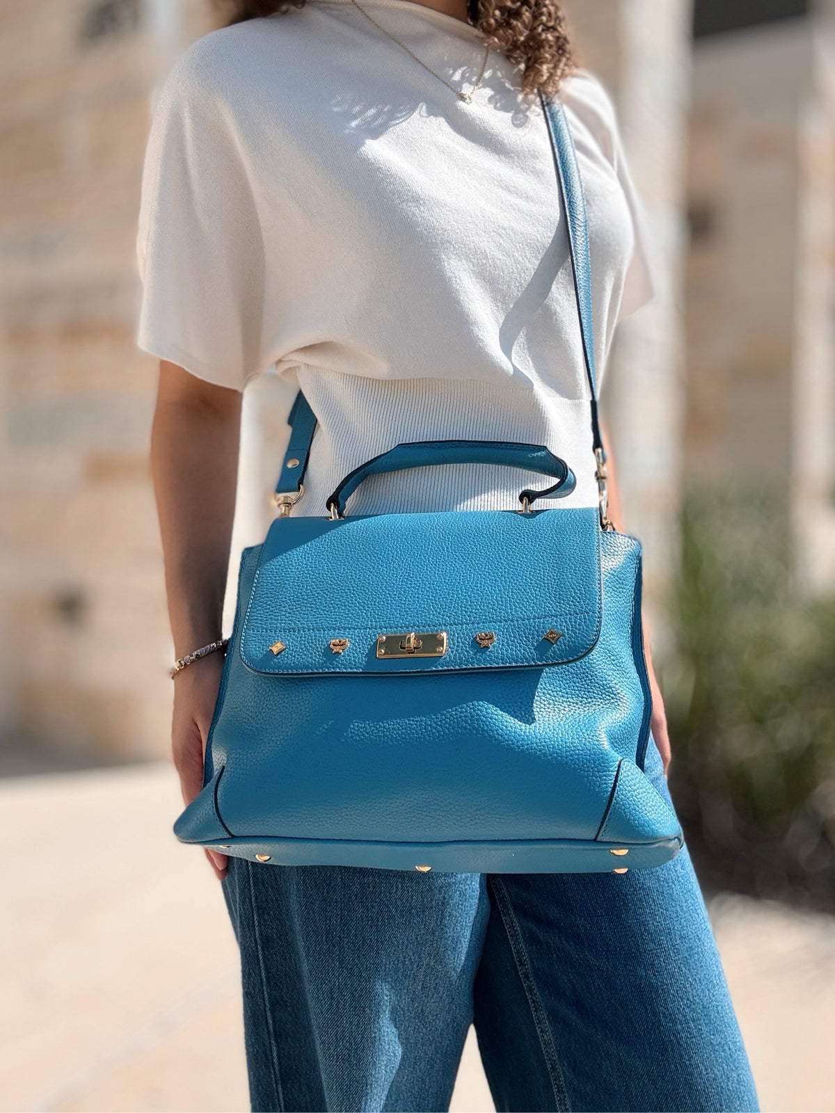 MCM Blue Purse
