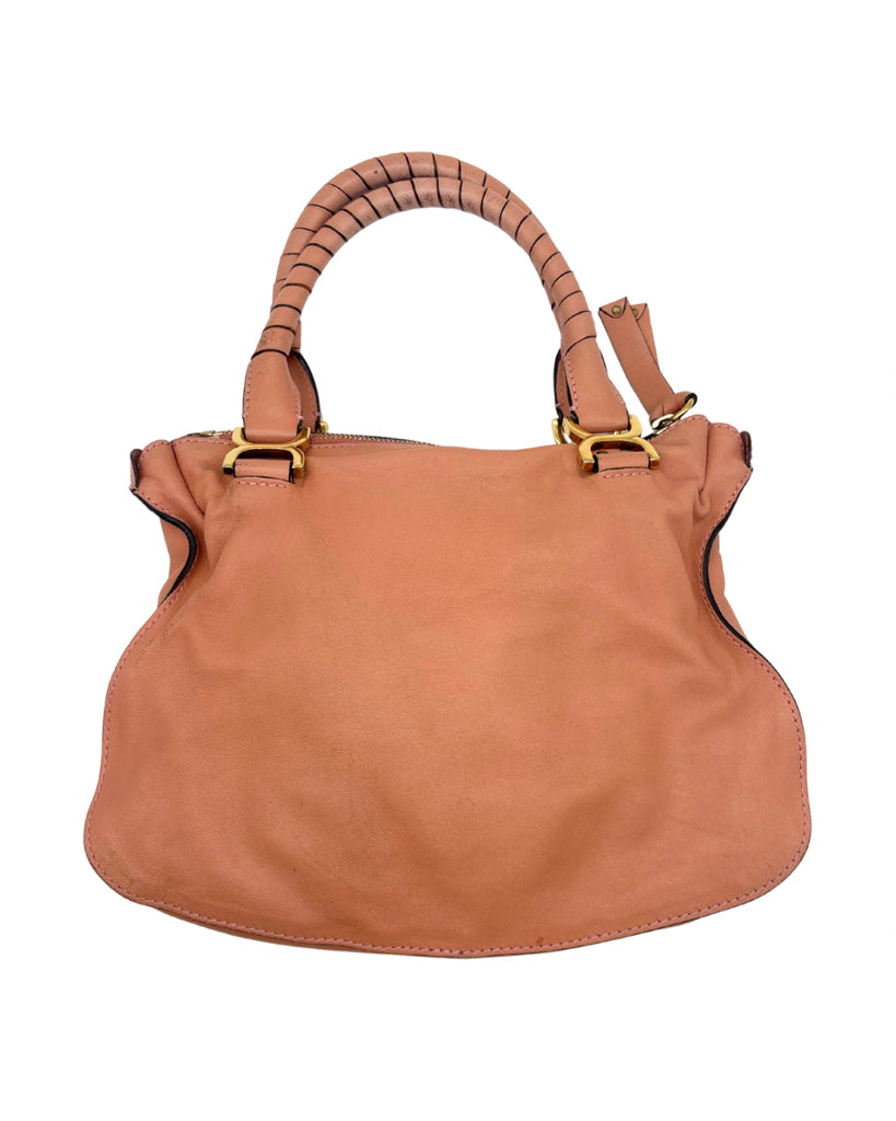 Chloe Coral Leather Satchel