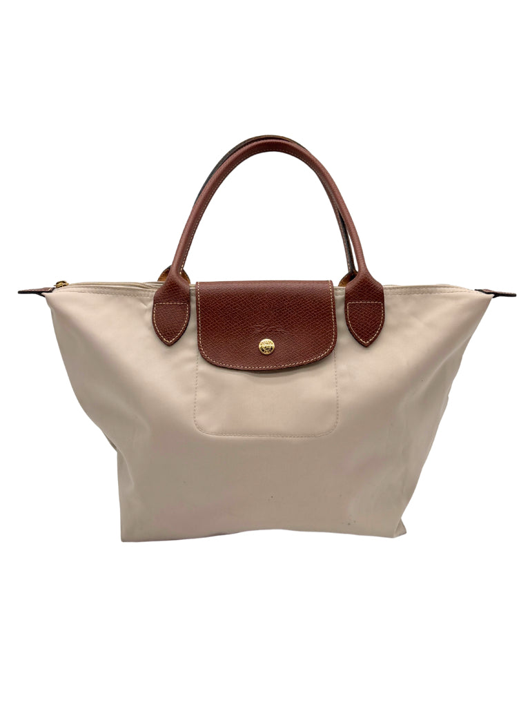 Longchamp Cream Le Pliage M Tote