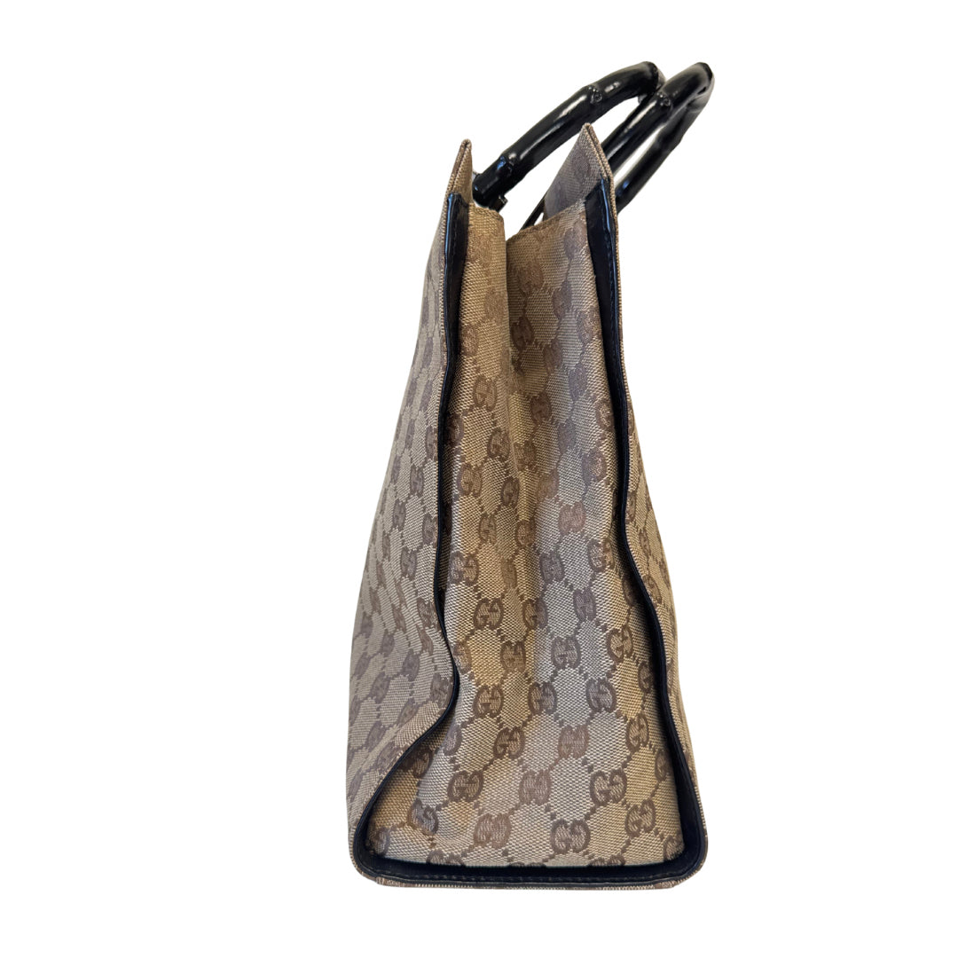 Gucci Monogram Bamboo Tote