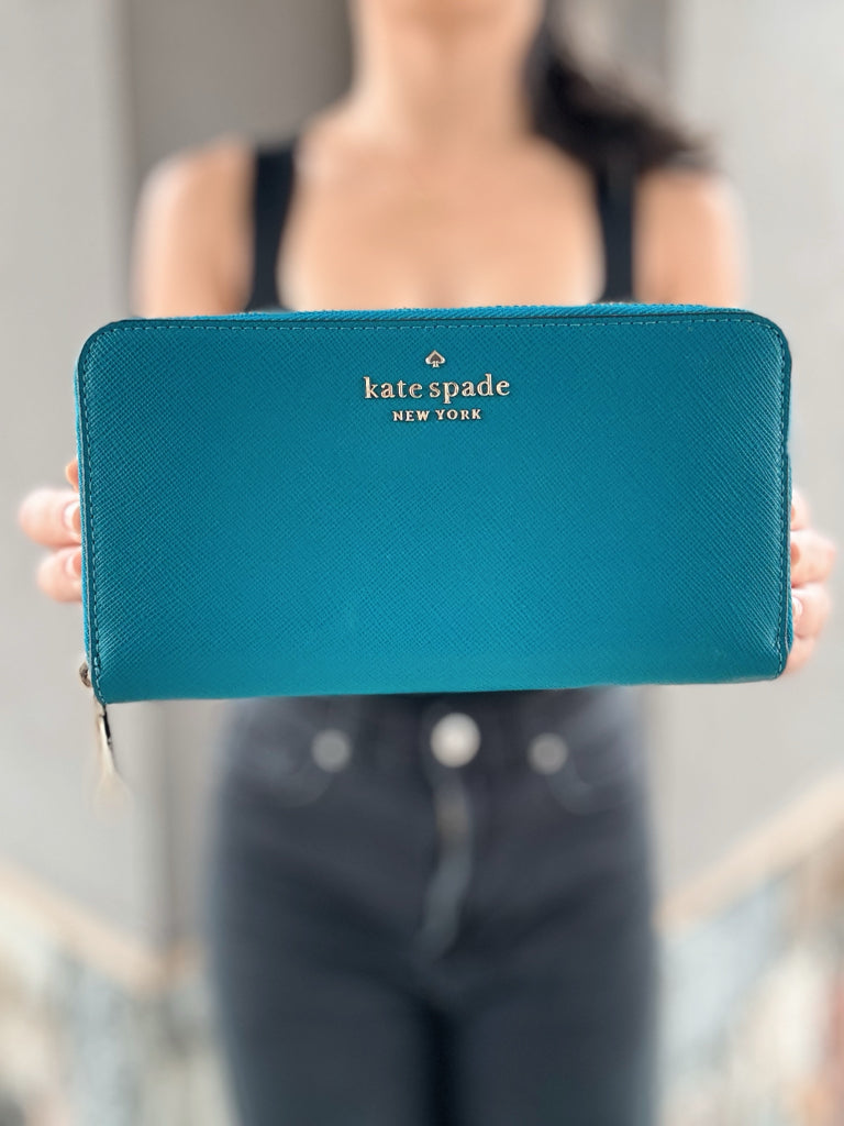 Kate Spade Teal Zippy Wallet