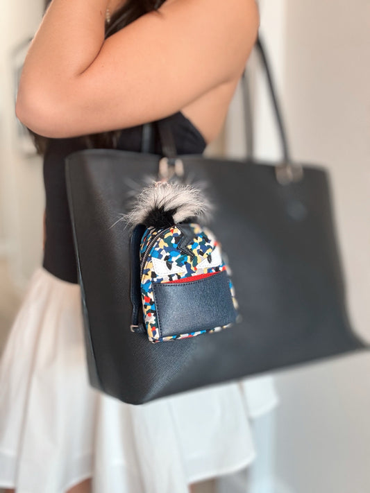 Fendi Multi-Color Monster Mini Backpack Key Charm