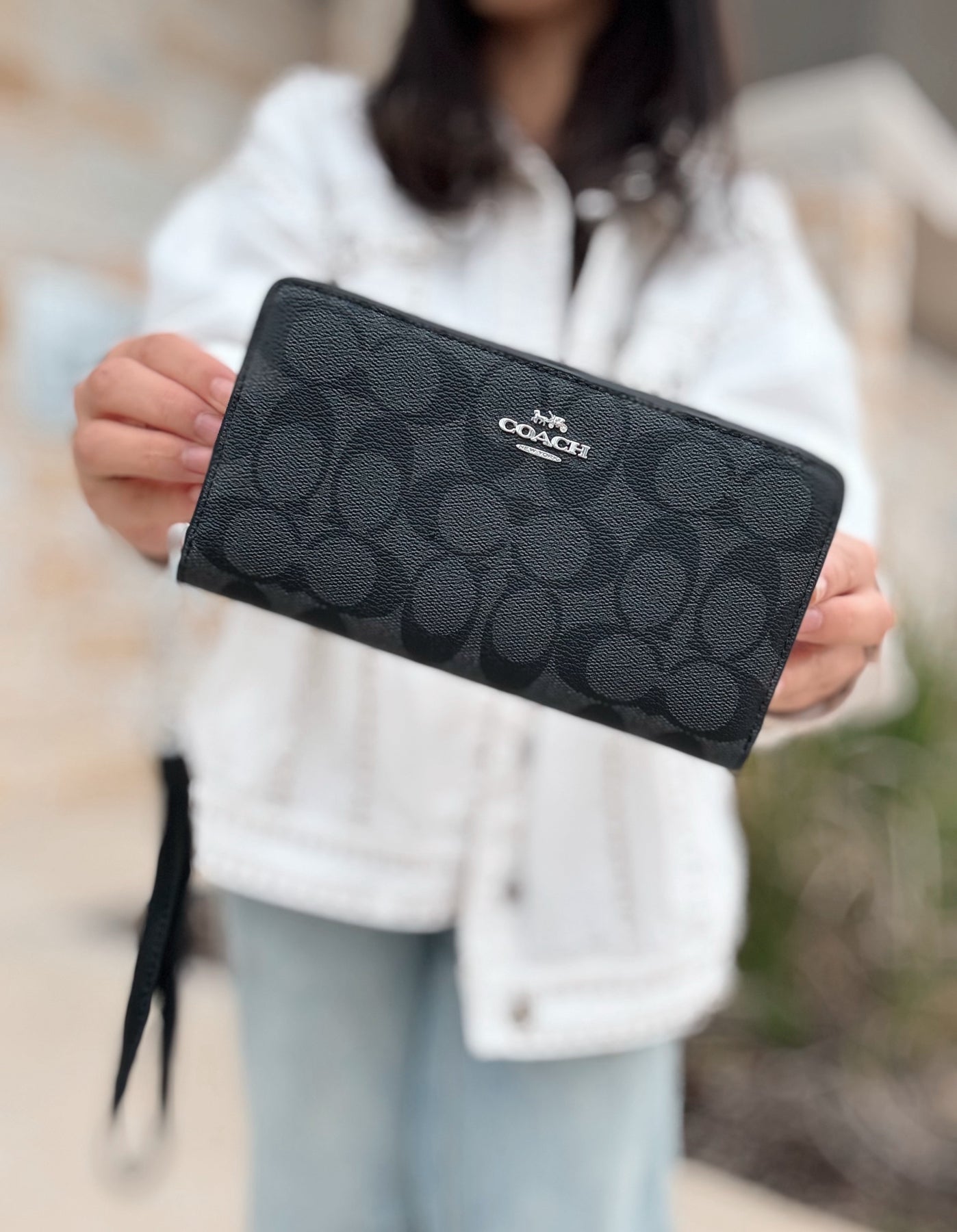 Coach Black Monogrammed