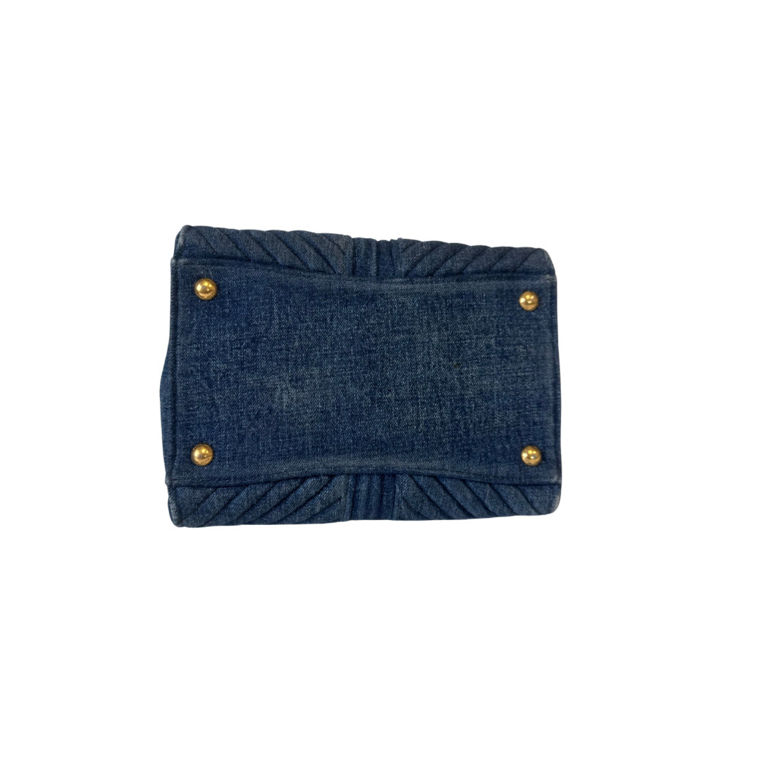 Miu Miu Denim Biker Tote