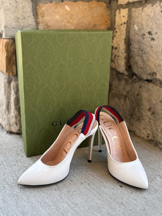 Gucci Size 36 White Heels