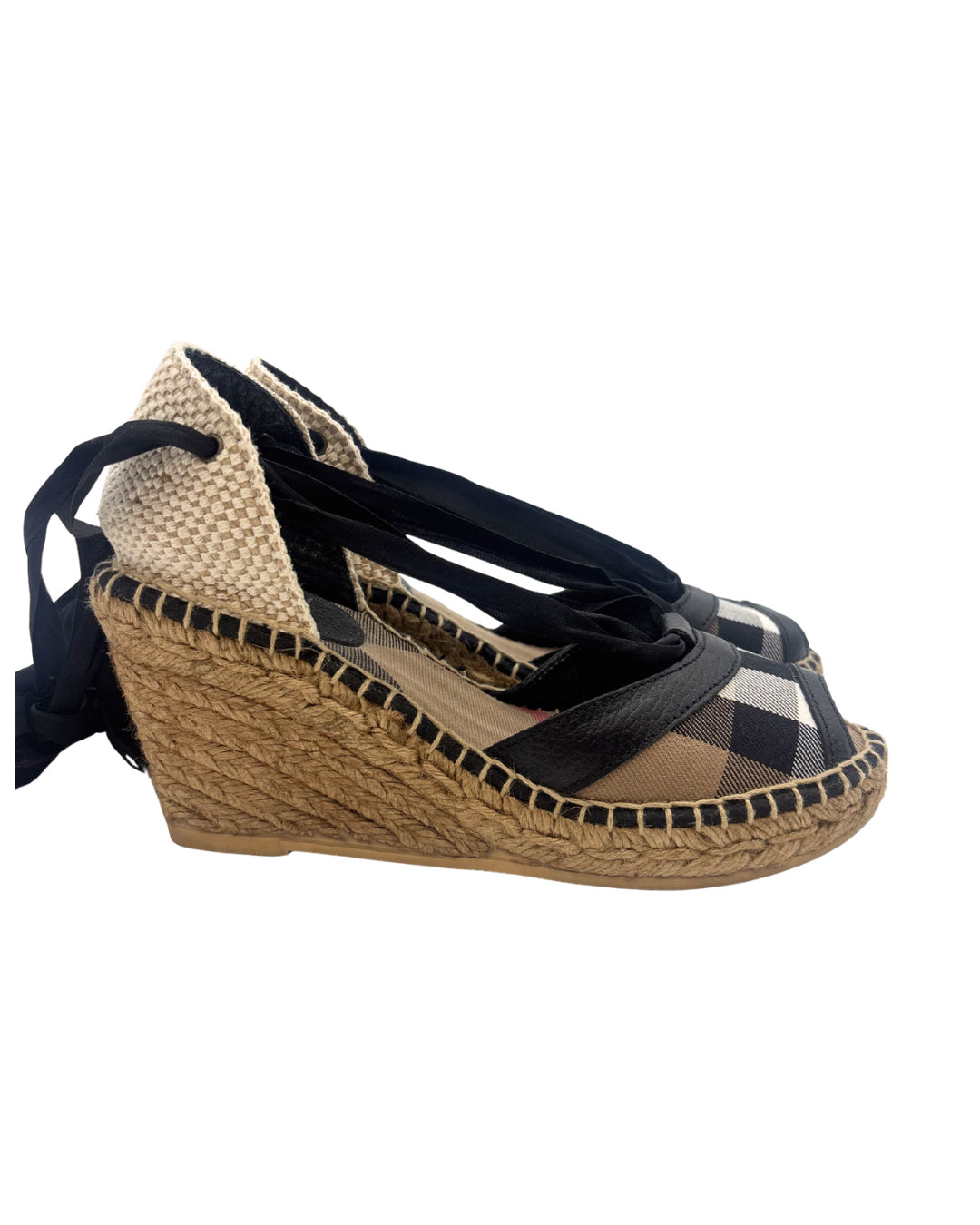 Burberry Size 37 Espadrille Wedges