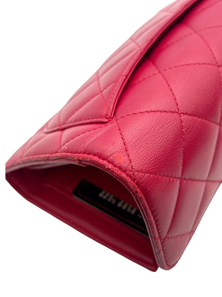 Chanel Hot Pink Classic Long Flap Wallet