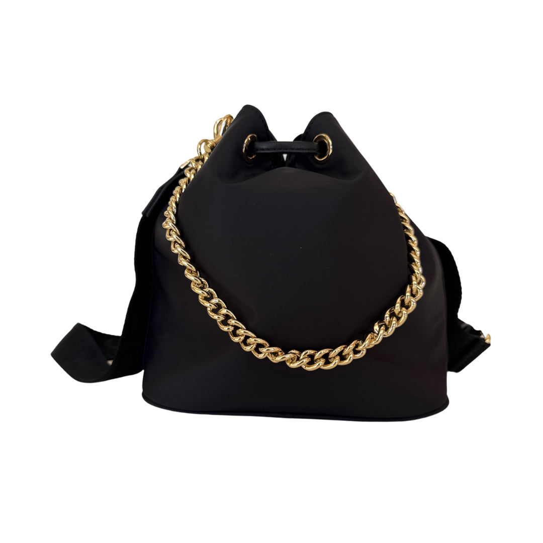 Versace Jeans Couture Black Bucket Bag Retail $200