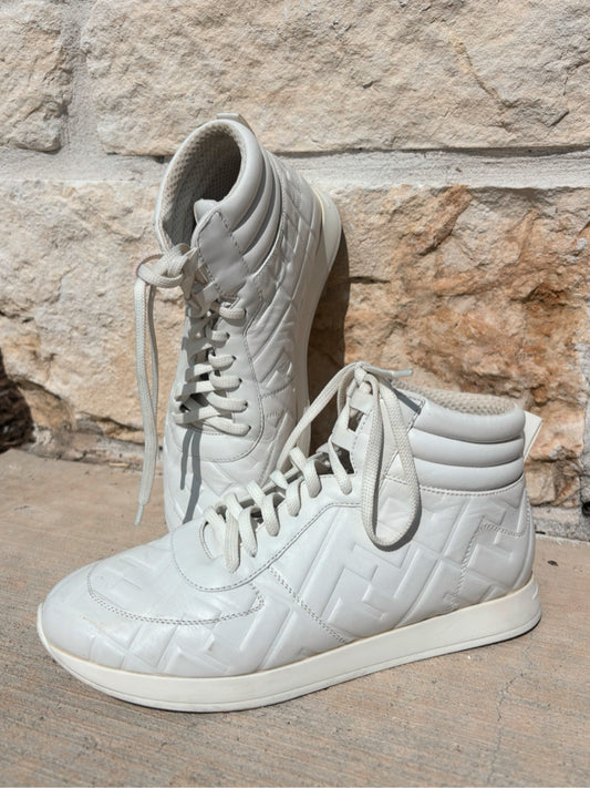 Fendi White Zucca FF Size 38 Sneakers