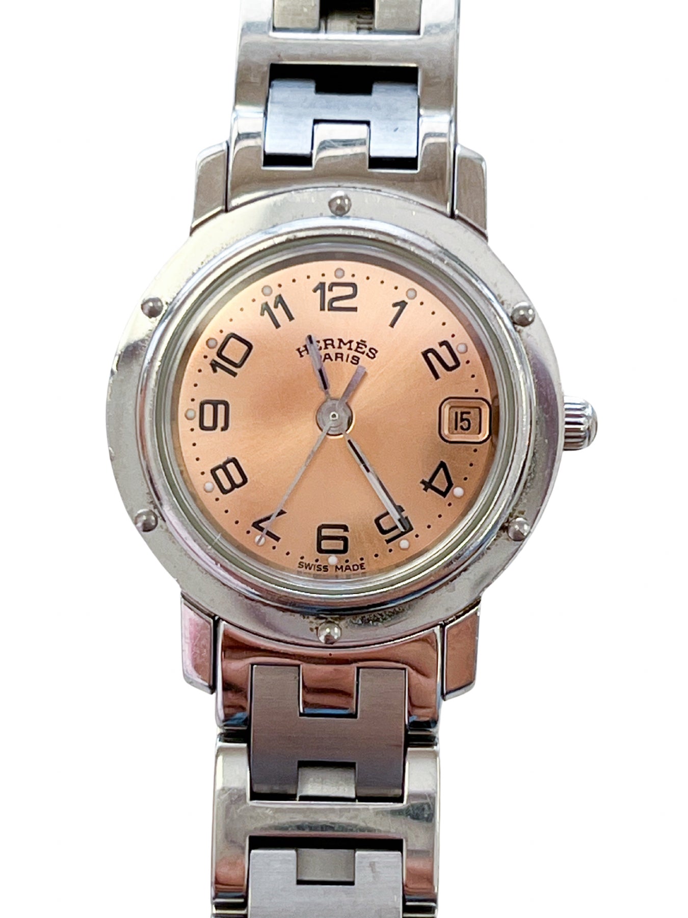 Hermes Size 6.29 Silver Luxury Accessories Watch