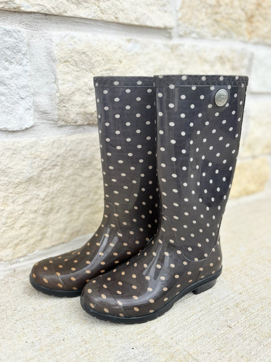 UGG Size 6 Black Rain Boots