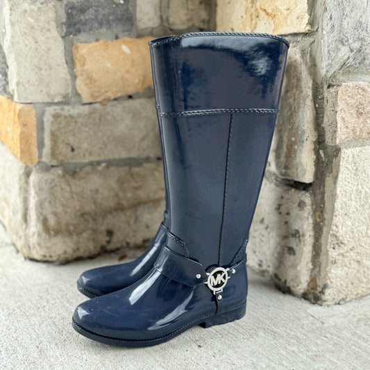 Michael Kors Size 9 Navy Rain Boots