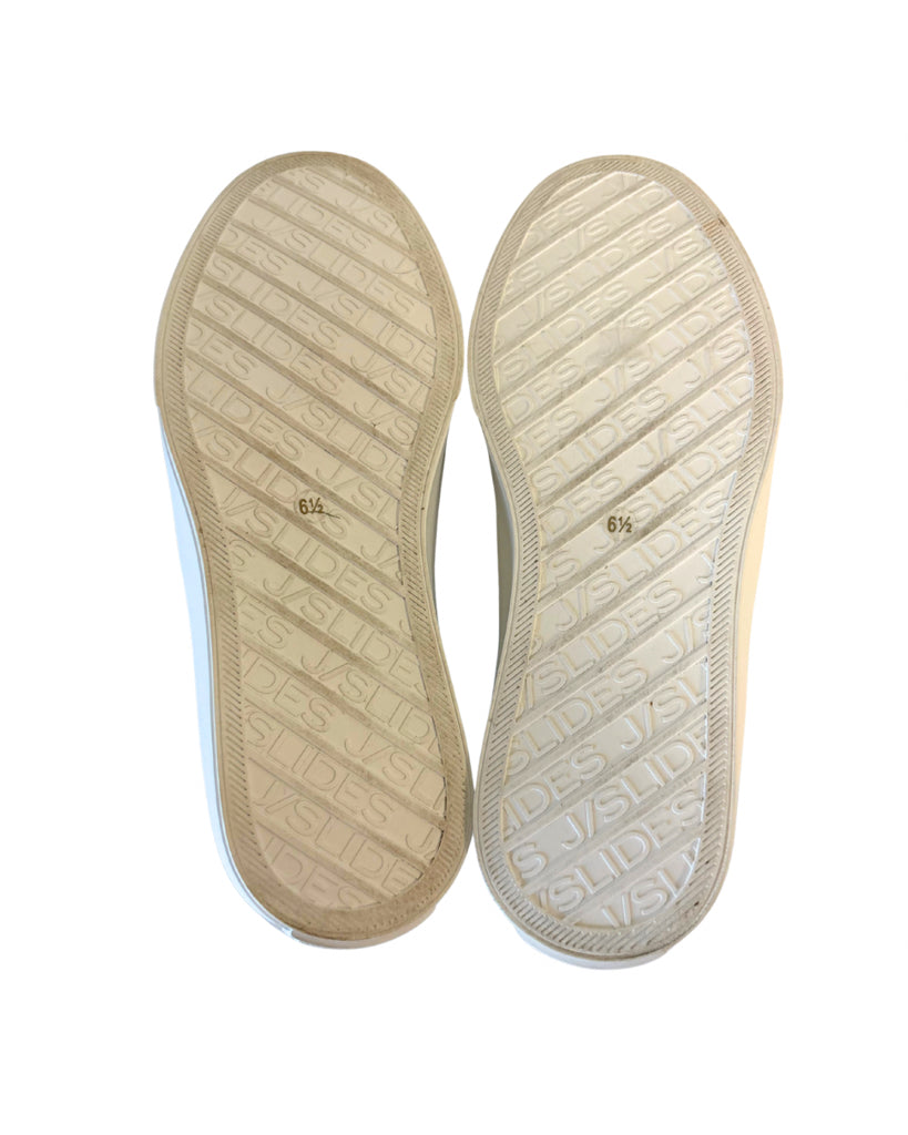 J/SLIDES Size 6.5 Gold & White Sneakers