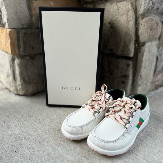 Gucci White Size 10 Boat Shoes