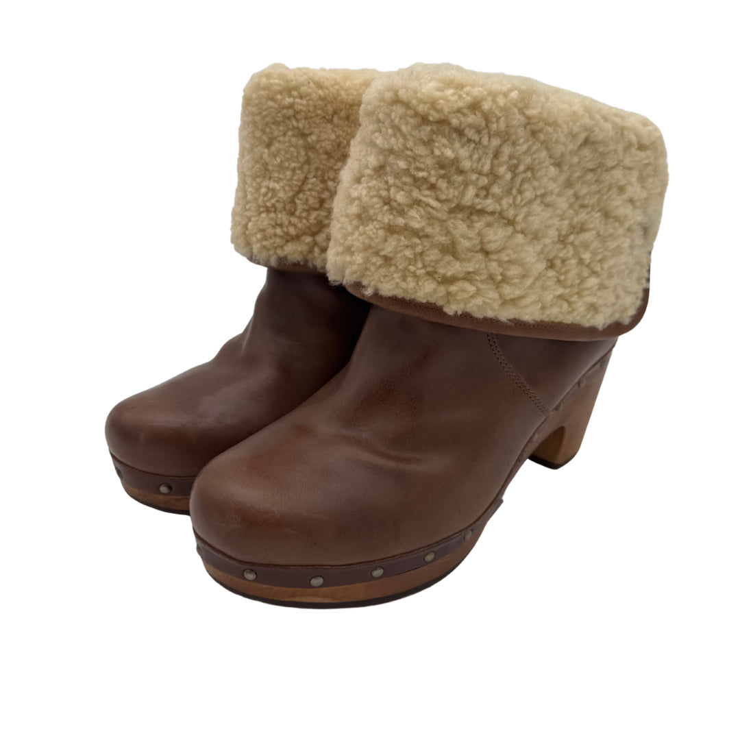 UGG Size 7 Brown Fur Boots