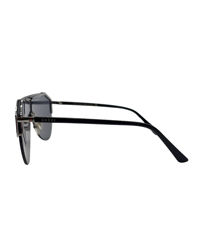 Gucci Silver Shield Sunglasses