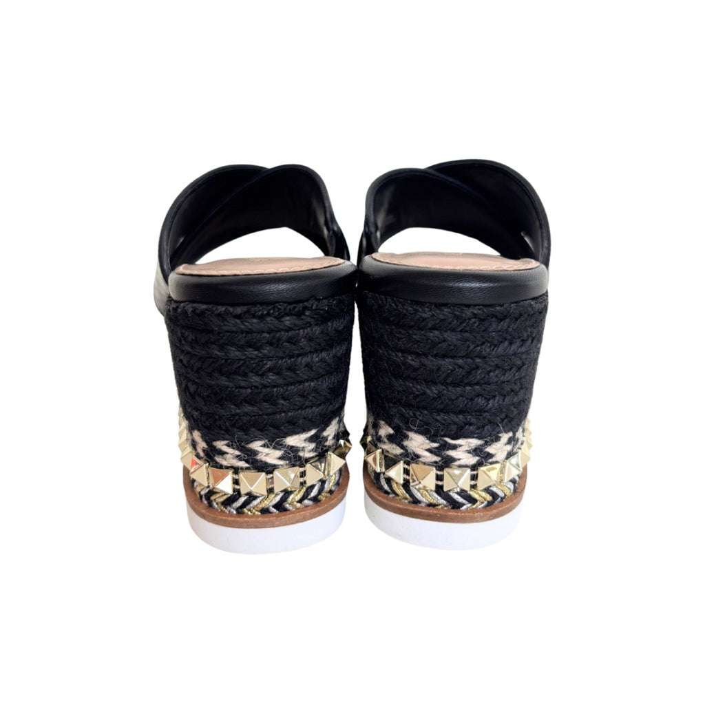 BCBG Size 7.5 Black Espadrille Wedge