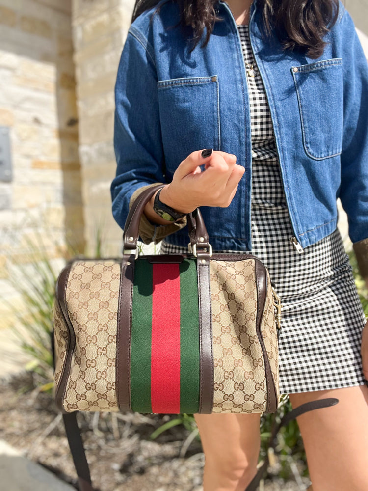 Gucci Canvas Boston
