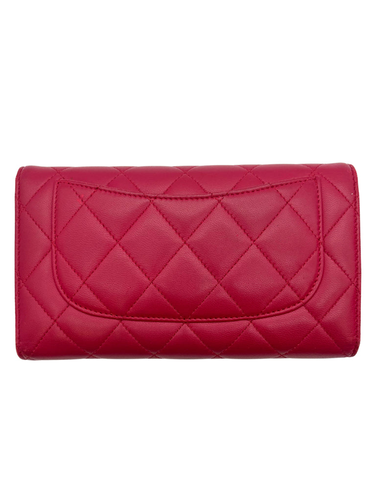 Chanel Hot Pink Classic Long Flap Wallet